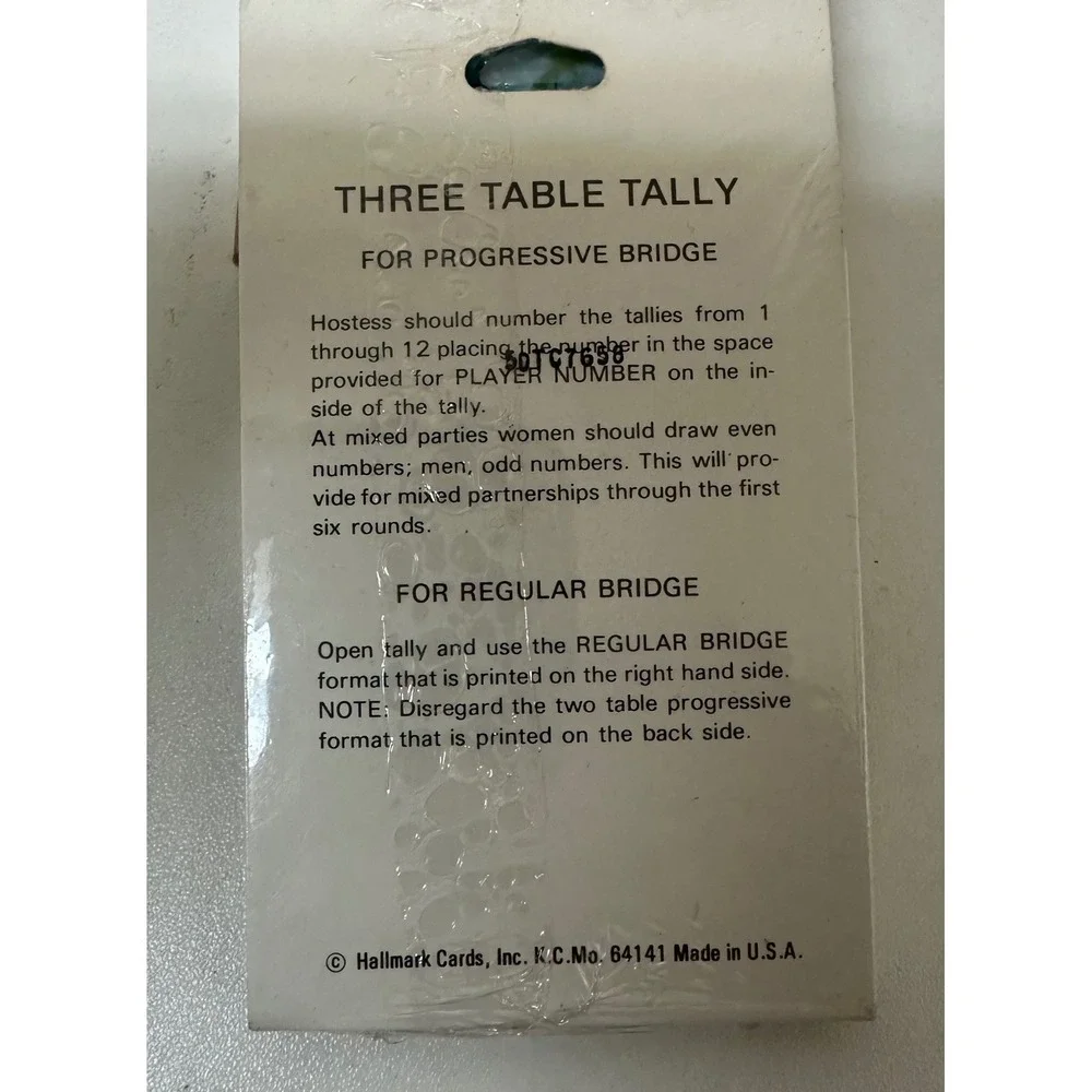 Vintage Hallmark Bridge Tally Cards 3 Packs Blue Bonnet Girl Flowers Made in USA